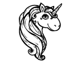 A unicorn coloring page