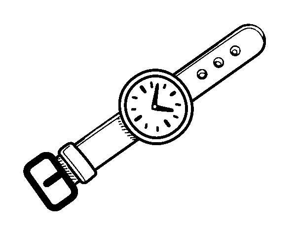A wristwatch coloring page