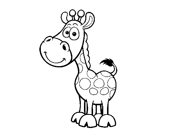 African giraffe coloring page