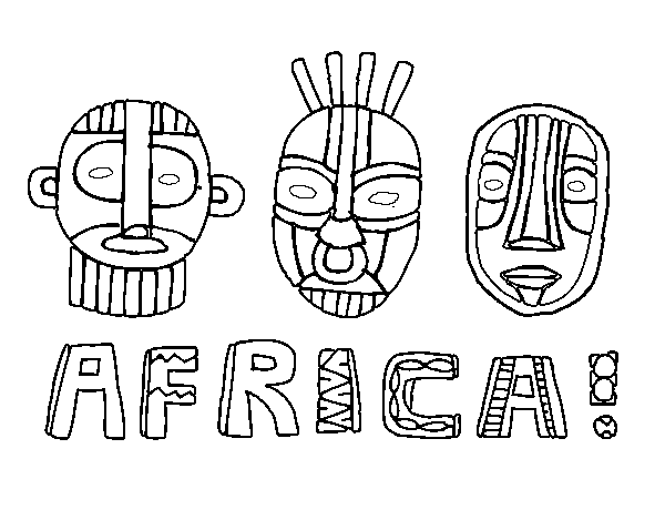 African tribes coloring page