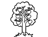 An apple tree coloring page