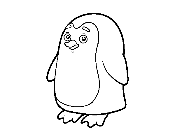 Antarctic penguin coloring page