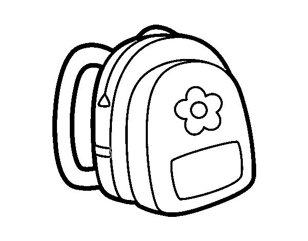 Backpack girl coloring page