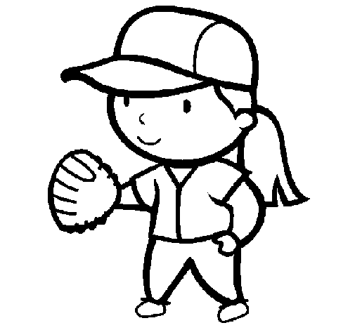 Baseball player coloring page