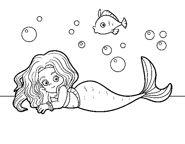 Beautiful Mermaid coloring page