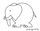 Big elephant coloring page