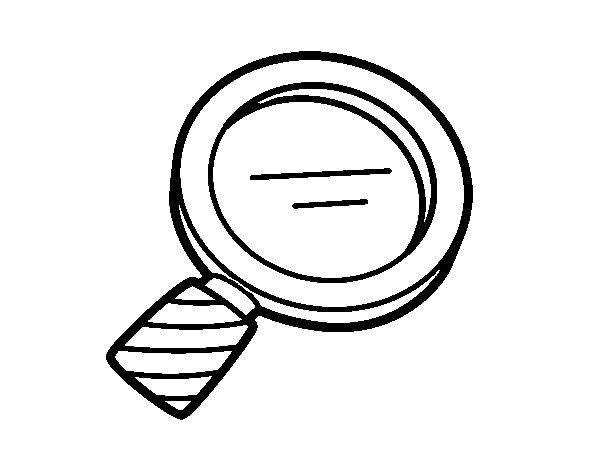 Biology magnifying glass coloring page