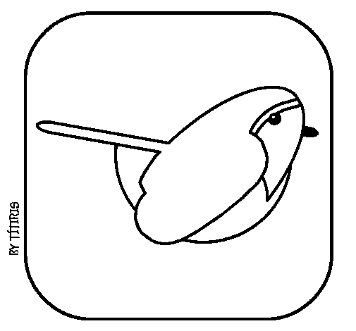 Bird II coloring page