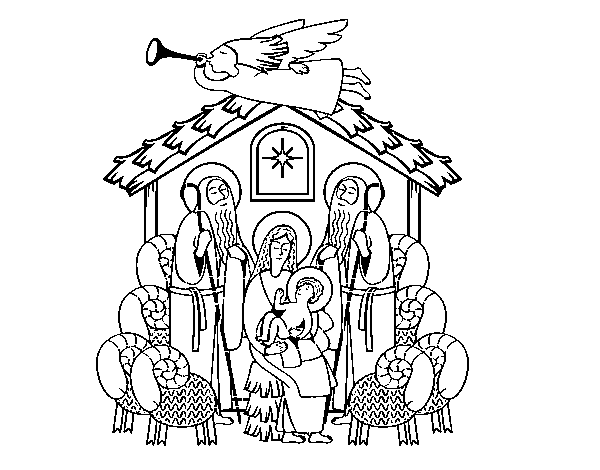 christmas belen drawing