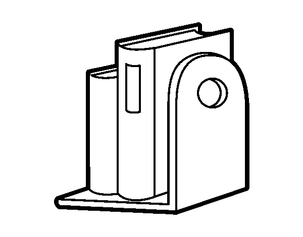 Bookshelf coloring page