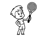Dibujo de Boy with racket