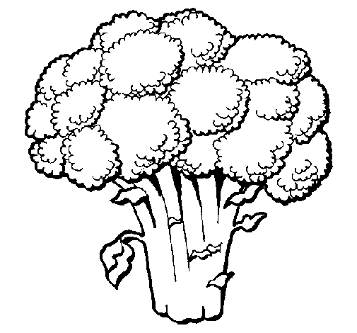 Broccoli coloring page