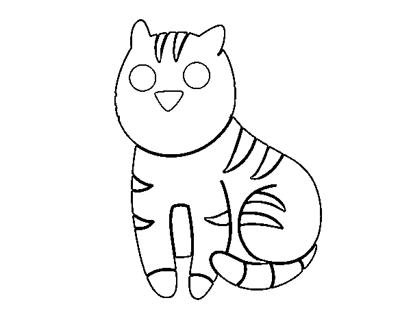 Charming cat coloring page