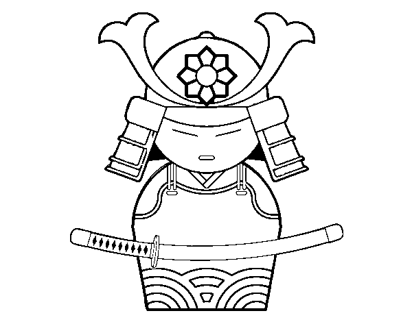 Chinese Samurai coloring page