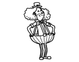 Clown in baggy pants coloring page