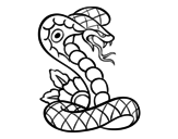 Cobra tattoo coloring page