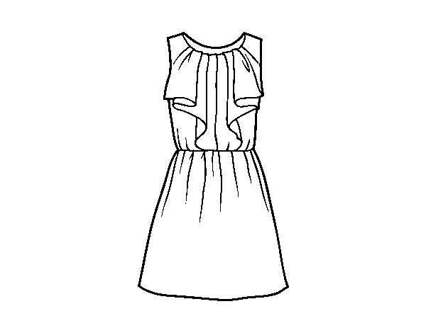 Cocktail dress coloring page
