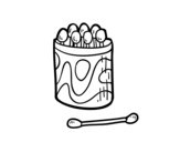 Cotton buds for the ears coloring page