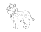 Cow farm coloring page