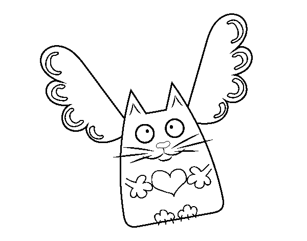 Cupido Cat coloring page