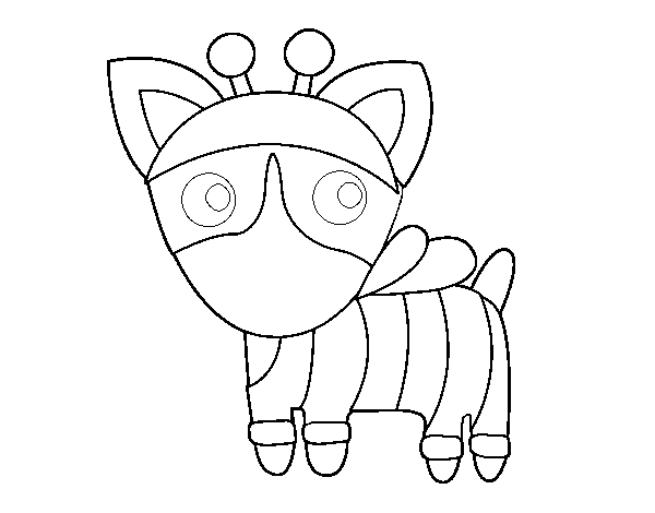 Dog-bee coloring page
