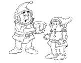 Dwarf master and apprentice coloring page