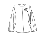 Elegant shirt with brooch coloring page