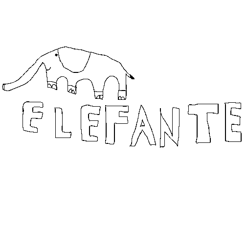 Elephant 4 coloring page