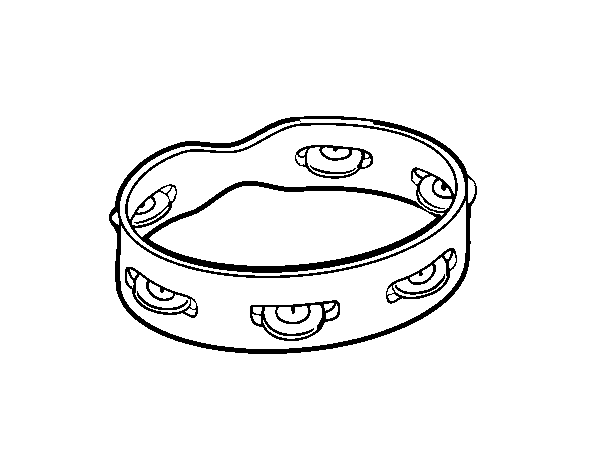 Empty Tambourine coloring page