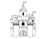 Fantasy castle coloring page