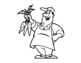 Farmer coloring page