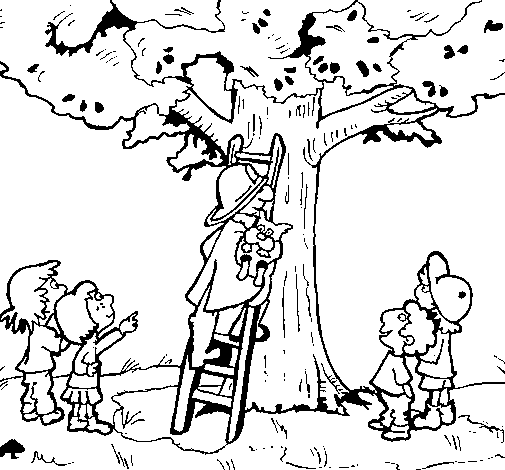 Firefighter to the rescue coloring page