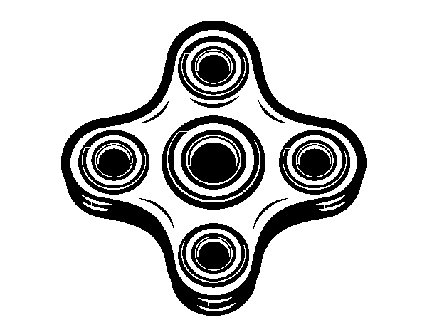 Four-point spinner coloring page
