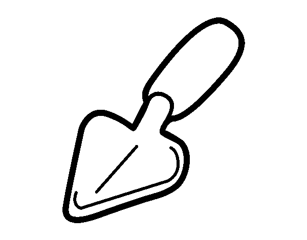 Gardening trowel coloring page