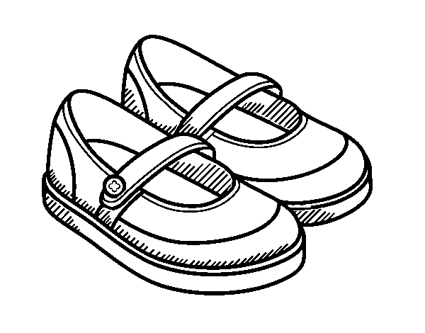 Girl shoes coloring page