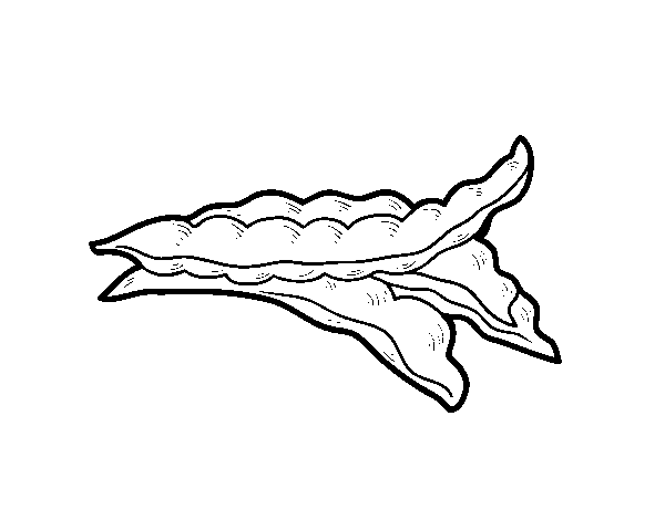 Green bean coloring page
