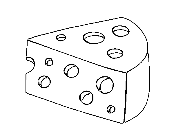Gruyère cheese coloring page