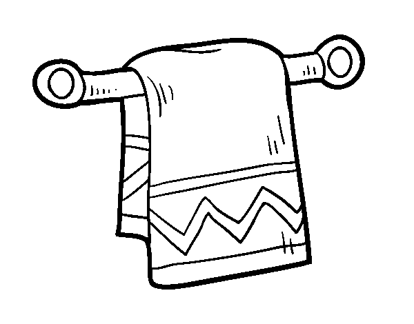 Hand towel coloring page