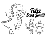 Happy Saint George's Day coloring page
