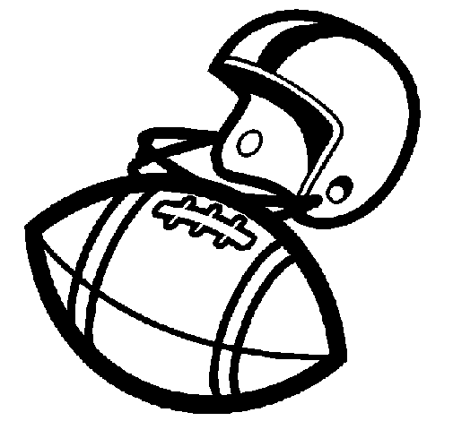 Helmet and ball coloring page
