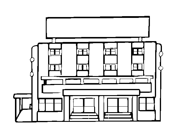 Hotel coloring page