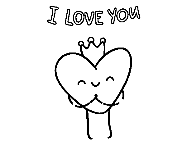 I Love You Heart coloring page