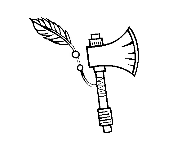 Indian axe coloring page