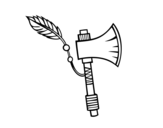 Indian axe coloring page