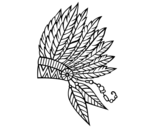 Indian feather crown coloring page