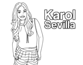 Karol Sevilla coloring page
