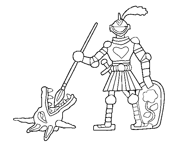 Knight Saint George coloring page