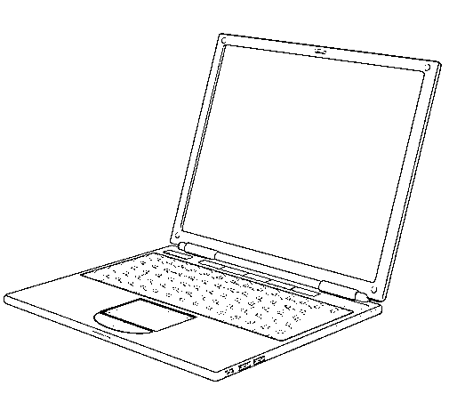 Laptop coloring page