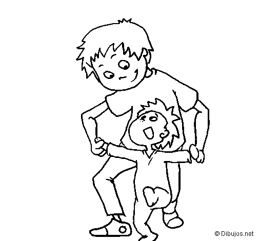 Learn to walk coloring page