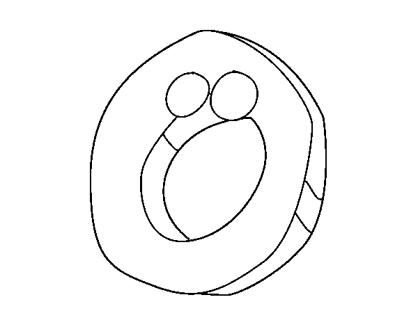 Letter O coloring page